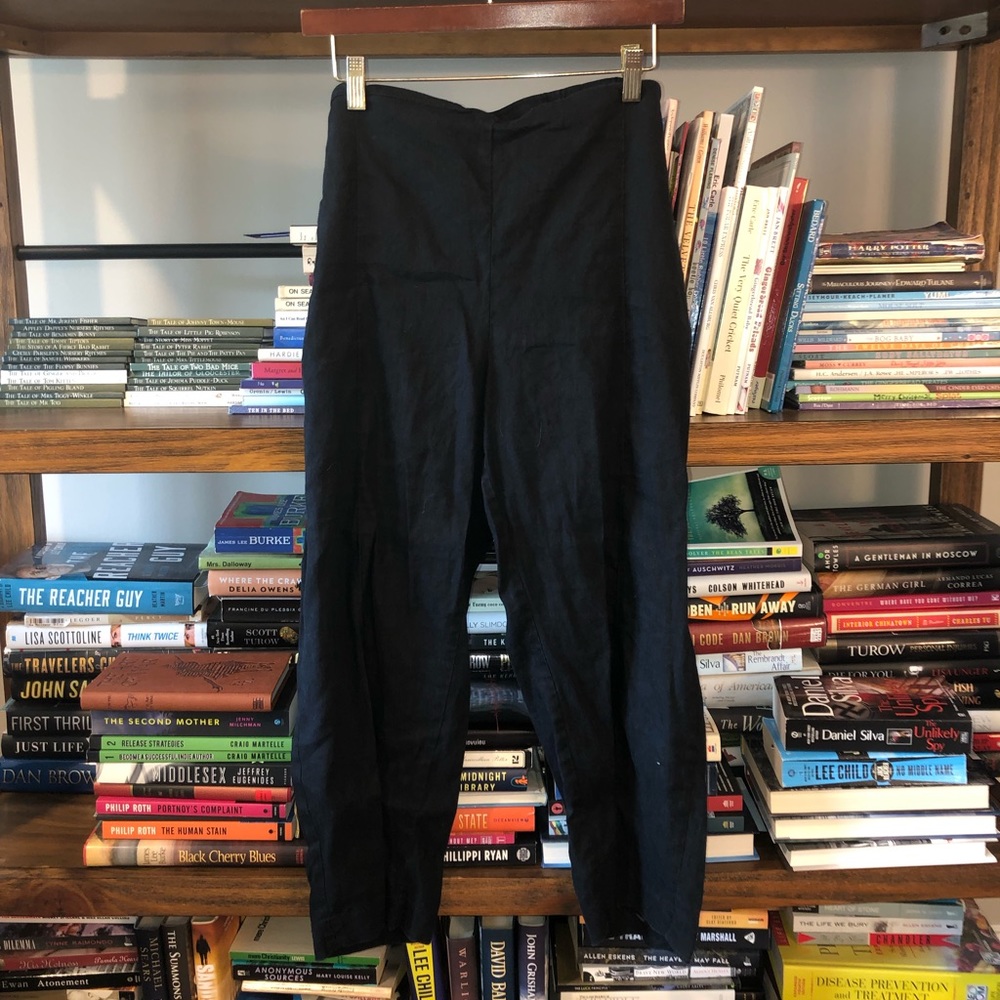 J. Jill Black Linen Stretch Pants XL Good Condition